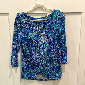Lilly Pulitzer Long Sleeve Top | Twist Front Shirt